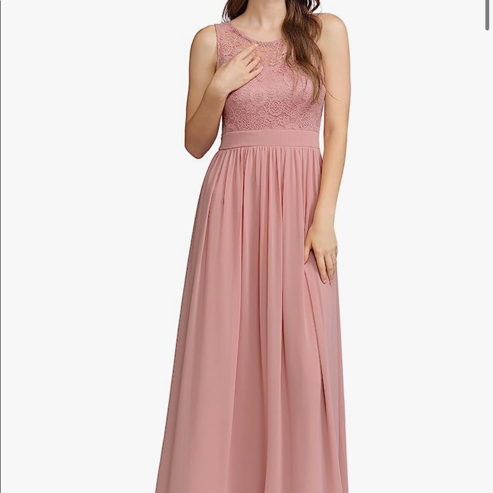 Gorgeous floor length gown in dusty rose. Worn once for an awards banquet.